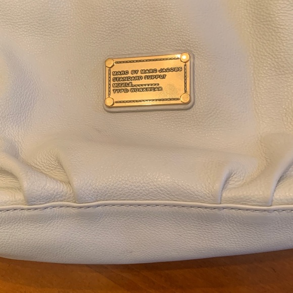 MARC JACOBS LEATHER SATCHEL CREAM HANDBAG NEW - Picture 6 of 12